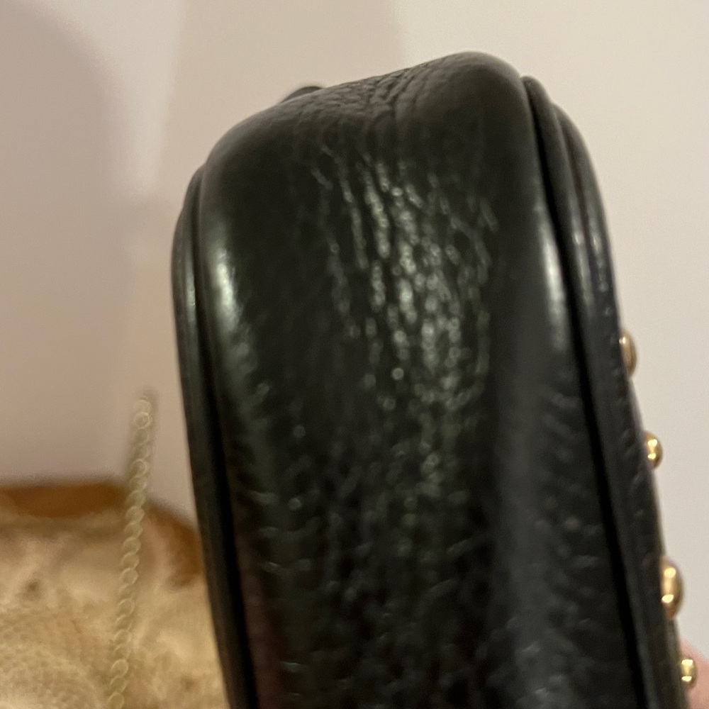 Coach Black Leather Studded Shoulder / Crossbody Bag - Picture 9 of 10